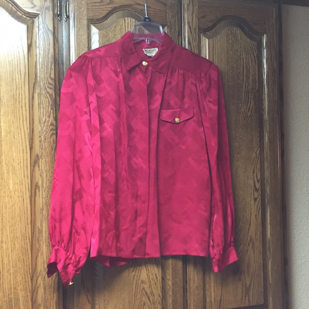 Patterned Silk Blouse